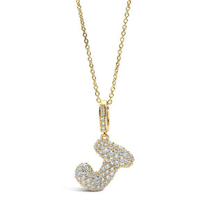 Initial "J" Diamond Pendant