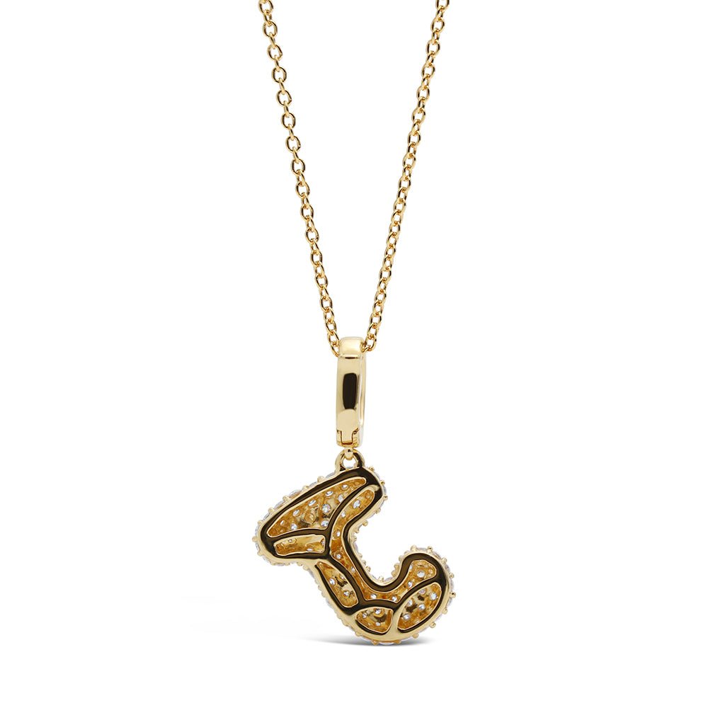 Initial "J" Diamond Pendant