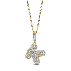 Initial "K" Diamond Pendant