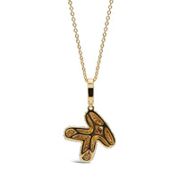 Initial "K" Diamond Pendant