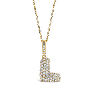 Initial "L" Diamond Pendant
