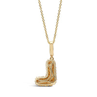 Initial "L" Diamond Pendant