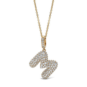 Initial "M" Diamond Pendant