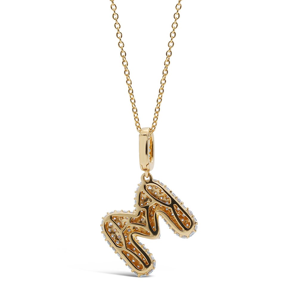 Initial "M" Diamond Pendant