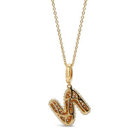 Initial "N" Diamond Pendant