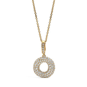 Initial "O" Diamond Pendant