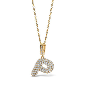 Initial "P" Diamond Pendant