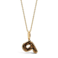 Initial "P" Diamond Pendant