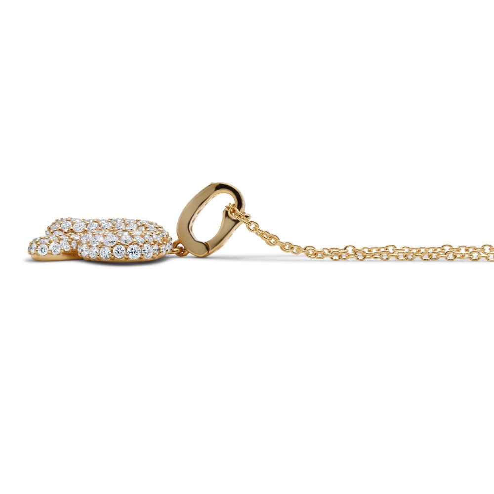 Initial "R" Diamond Pendant