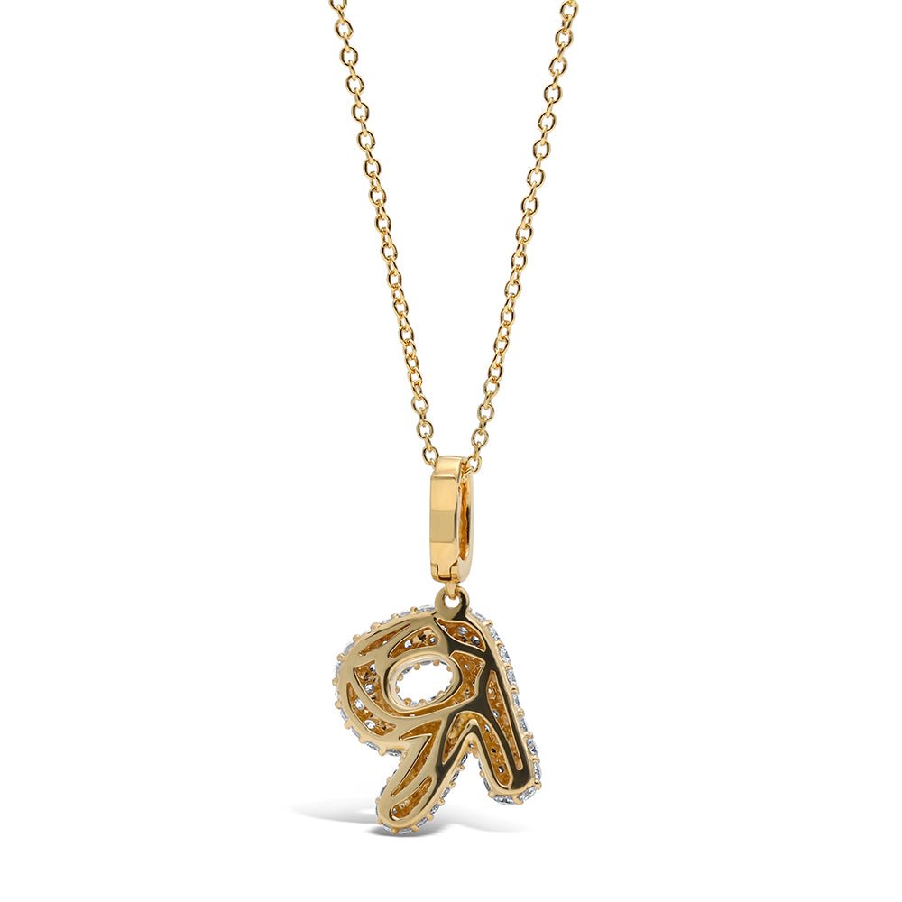 Initial "R" Diamond Pendant