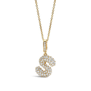 Initial "S" Diamond Pendant