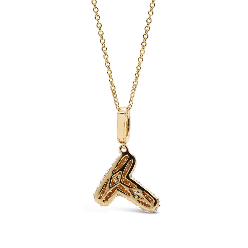 Initial "T" Diamond Pendant