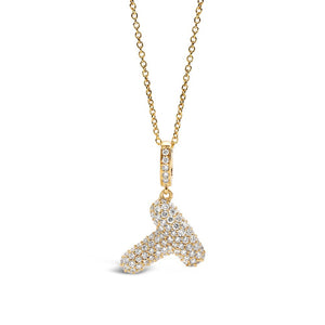 Initial "T" Diamond Pendant