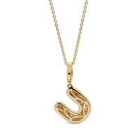 Initial "U" Diamond Pendant