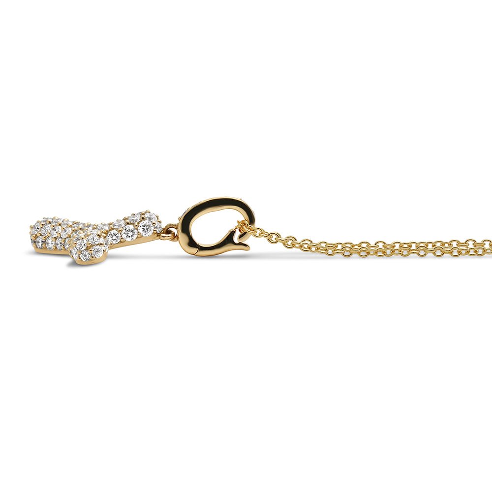 Initial "Y" Diamond Pendant