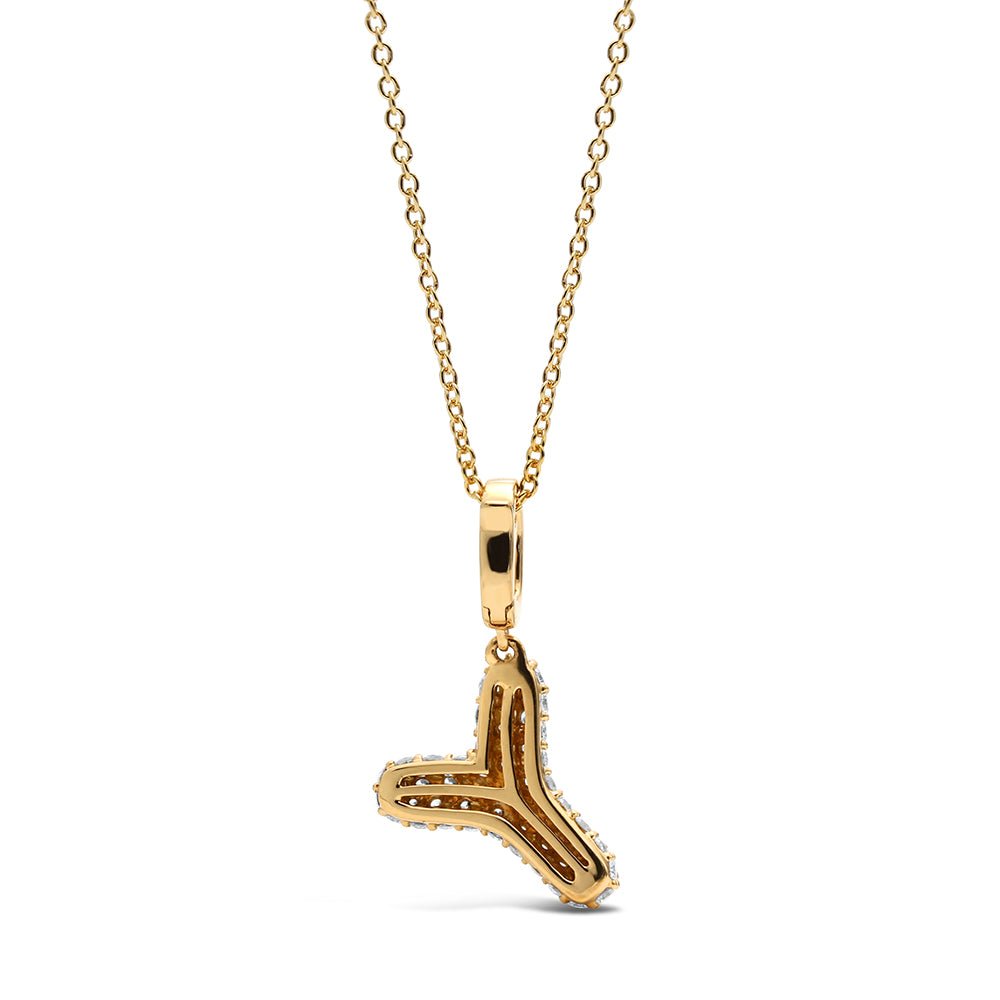 Initial "Y" Diamond Pendant