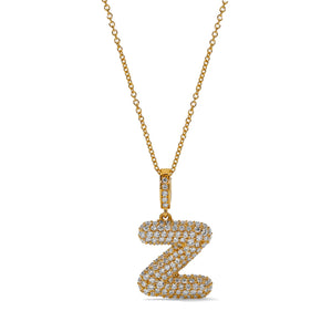 Initial "Z" Diamond Pendant