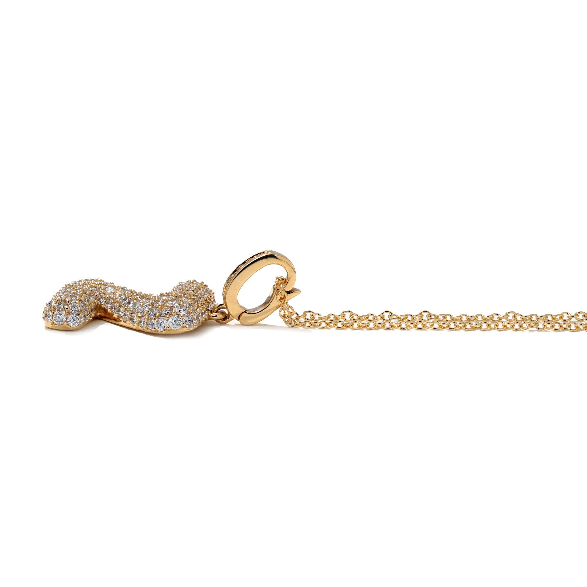 Initial "Z" Diamond Pendant