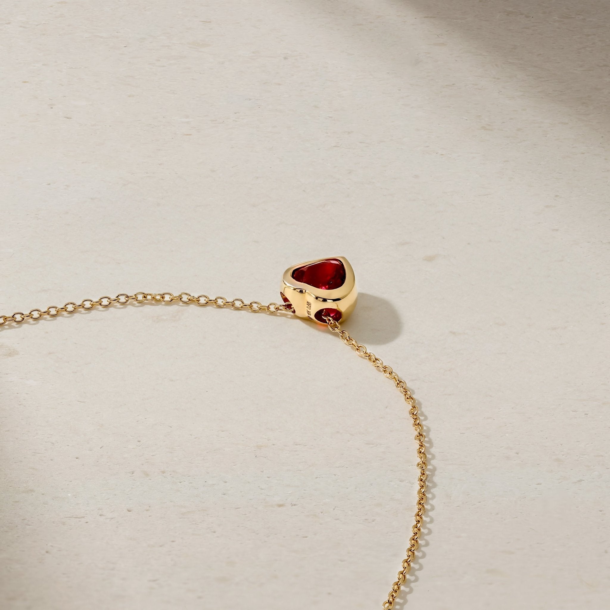 Dilara Bezel Set Ruby Pendant