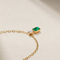 Silky Emerald and Diamond Pendant