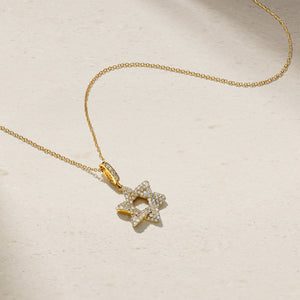 Star of David Diamond Pendant