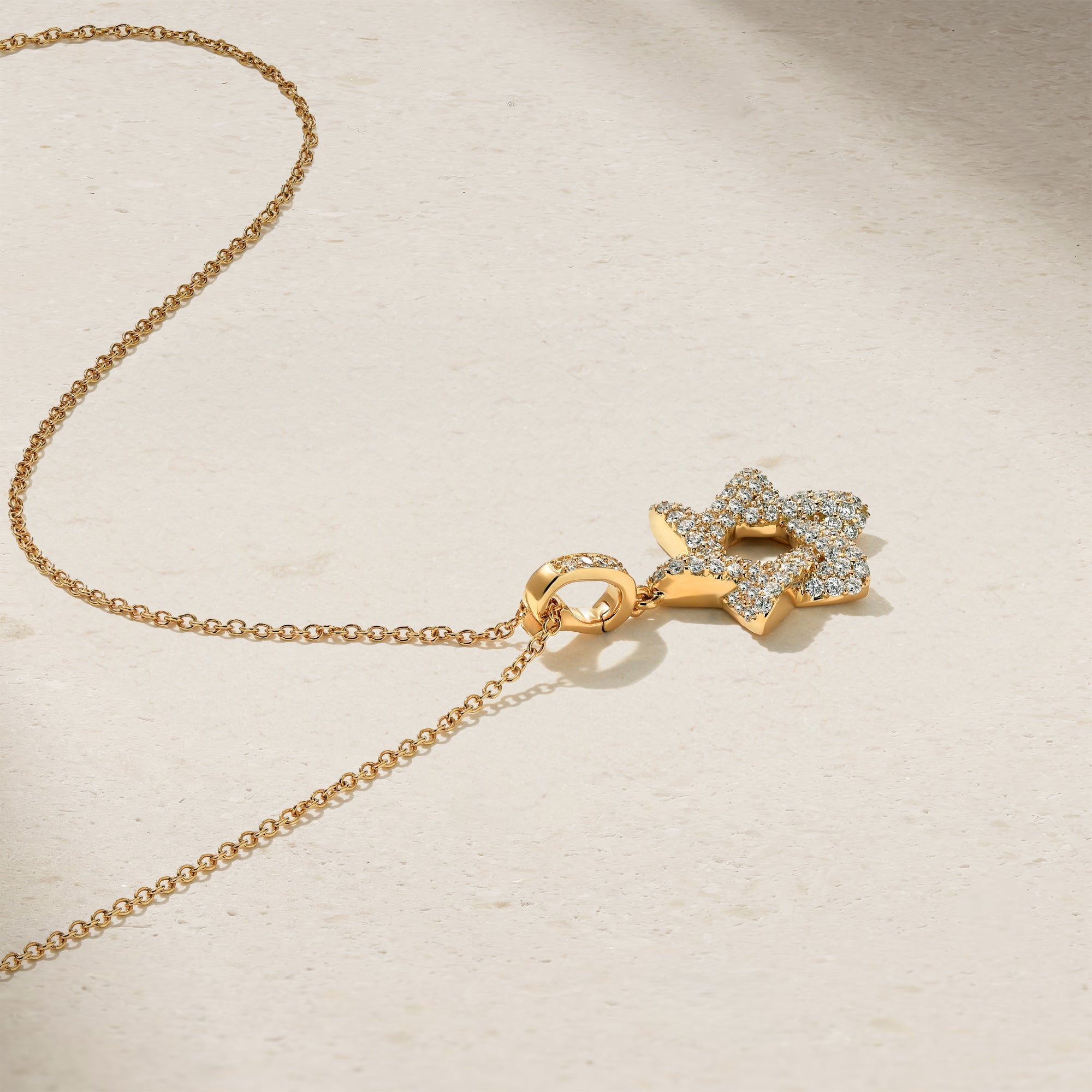 Star of David Diamond Pendant