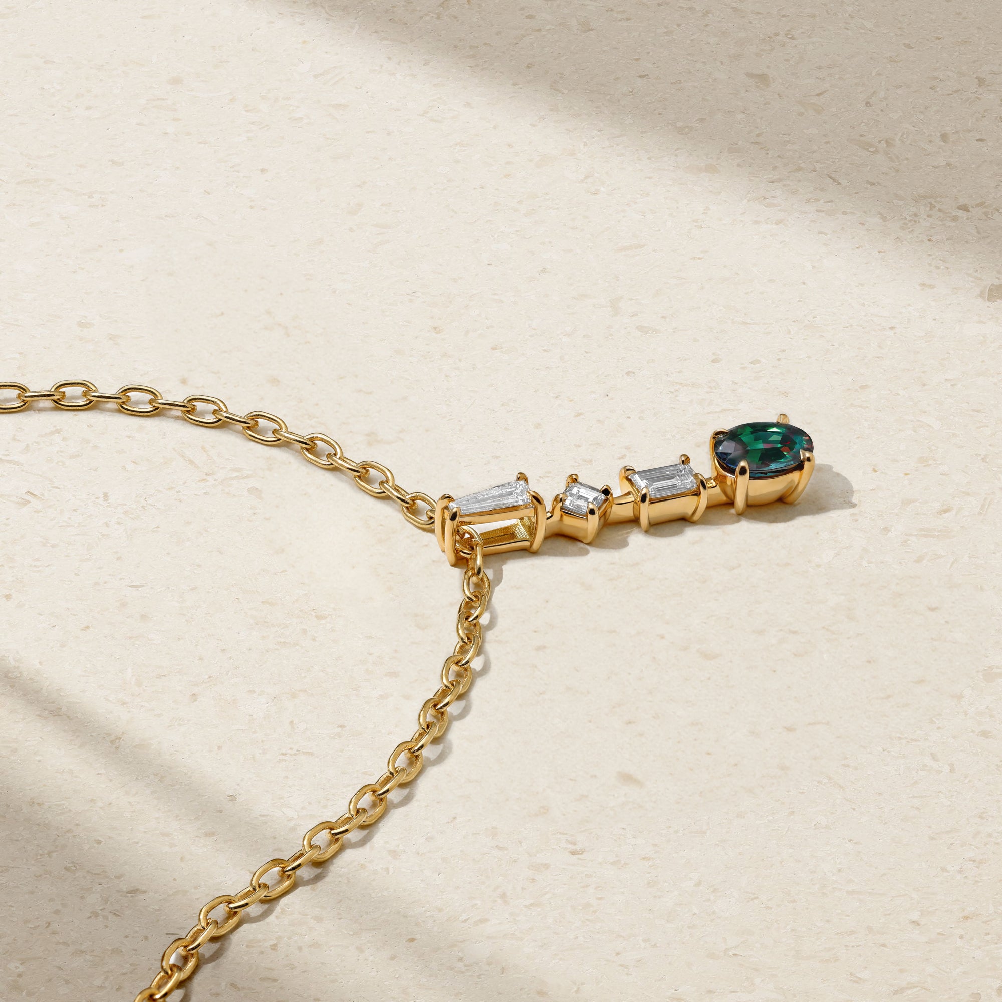Medley Alexandrite and Diamond Pendant