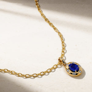 Aurum Oval Sapphire Pendant