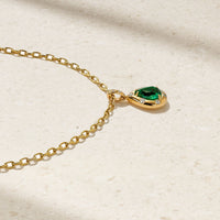 Aurum Pear Shape Emerald Pendant