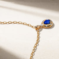 Aurum Pear Shape Sapphire Pendant