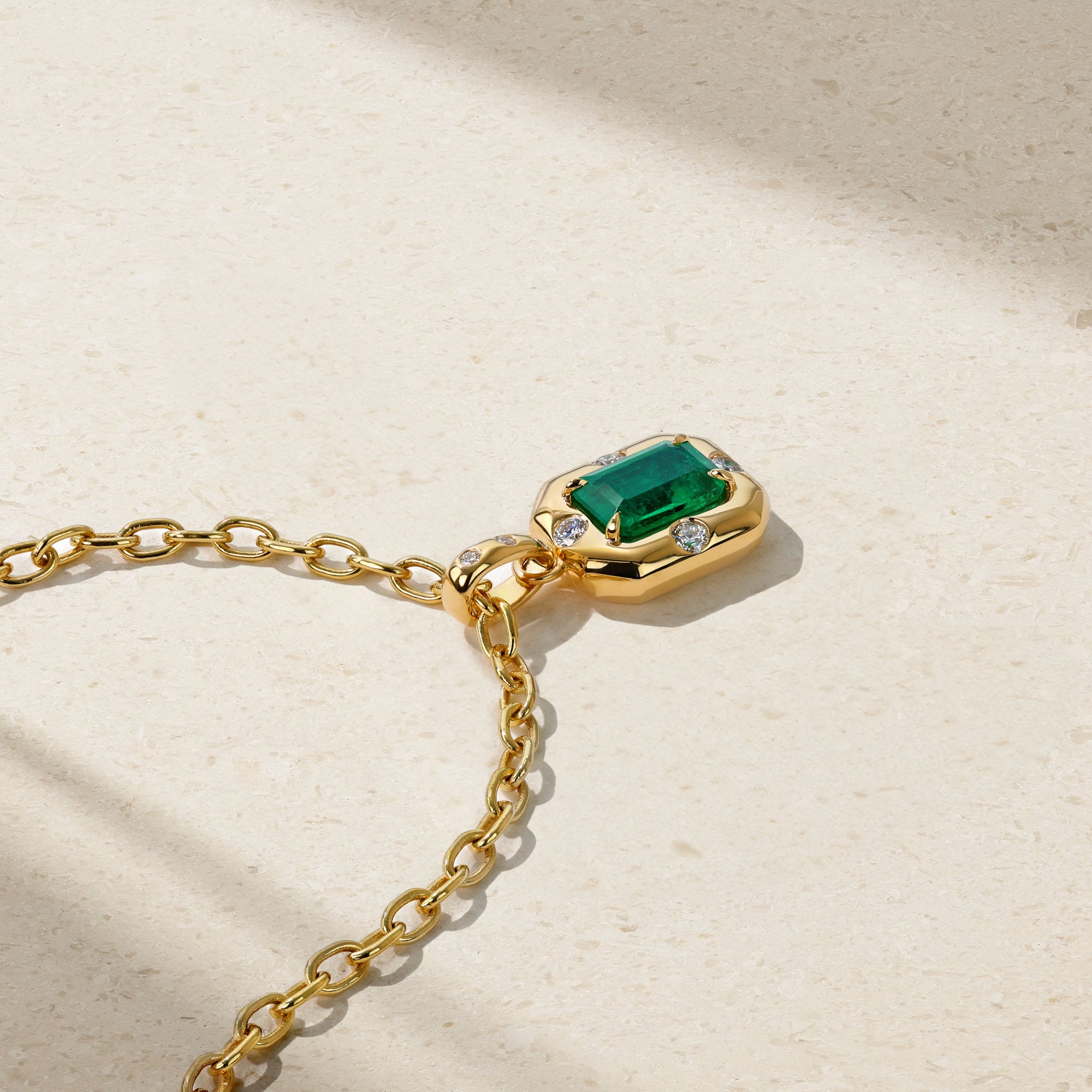 Aurum Octagonal Emerald Pendant