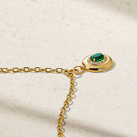 Heirloomed Oval Emerald Pendant