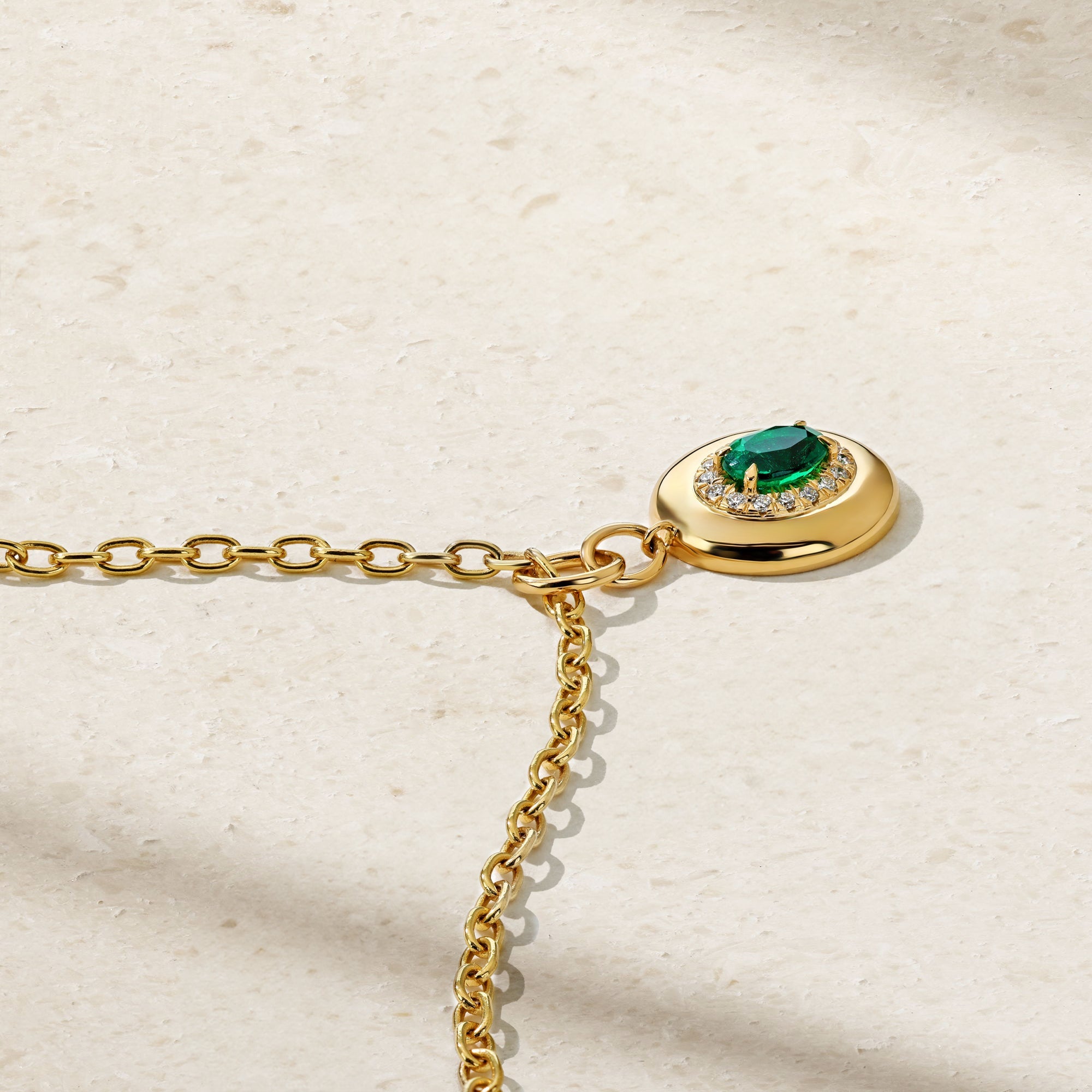 Heirloomed Oval Emerald Pendant