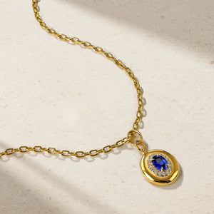 Heirloomed Oval Sapphire Pendant