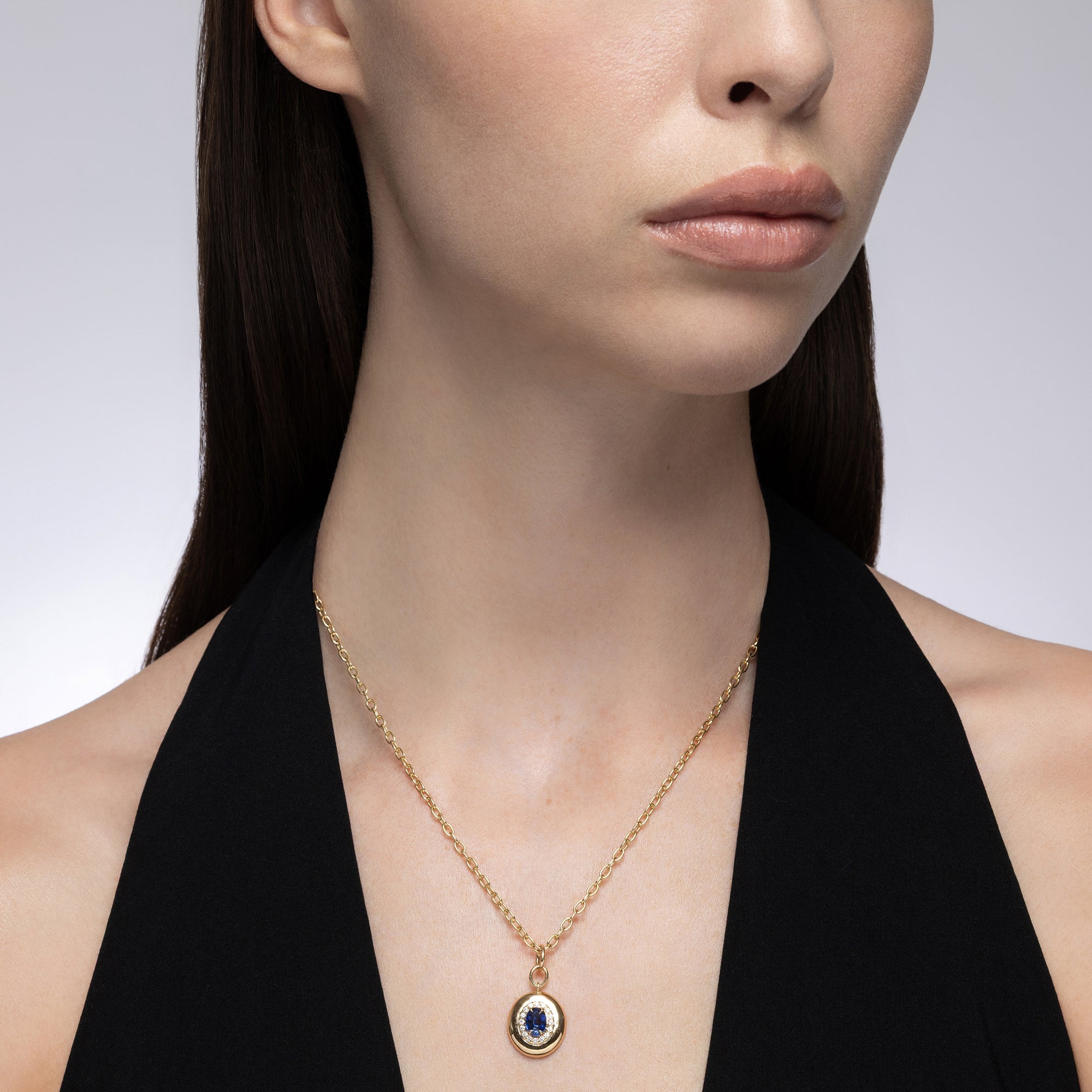 Heirloomed Oval Sapphire Pendant