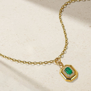 Heirloomed Octagonal Emerald Pendant