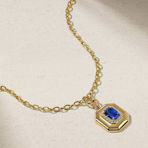 Heirloomed Octagonal Sapphire Pendant