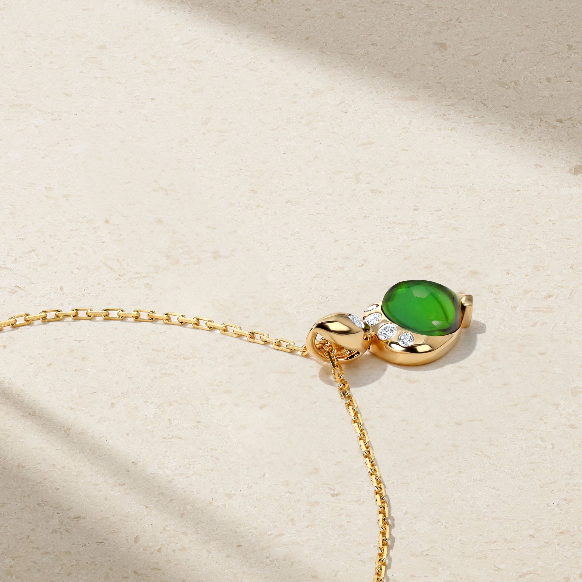 Gumdrop Green Tourmaline Pendant