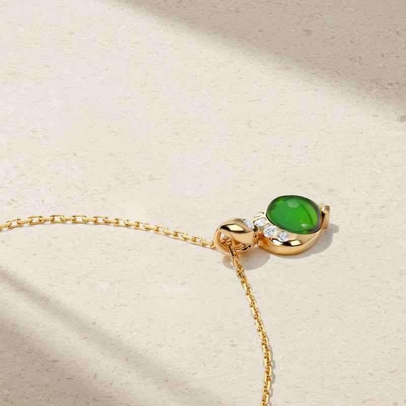Gumdrop Green Tourmaline Pendant