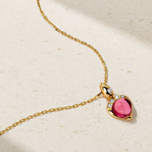 Gumdrop Pink Tourmaline Pendant