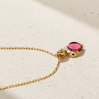 Gumdrop Pink Tourmaline Pendant