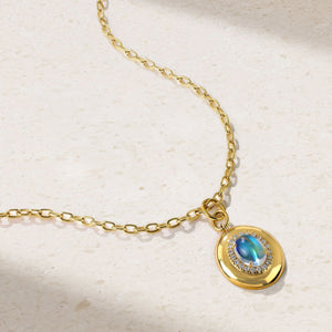 Heirloomed Oval Moonstone Pendant