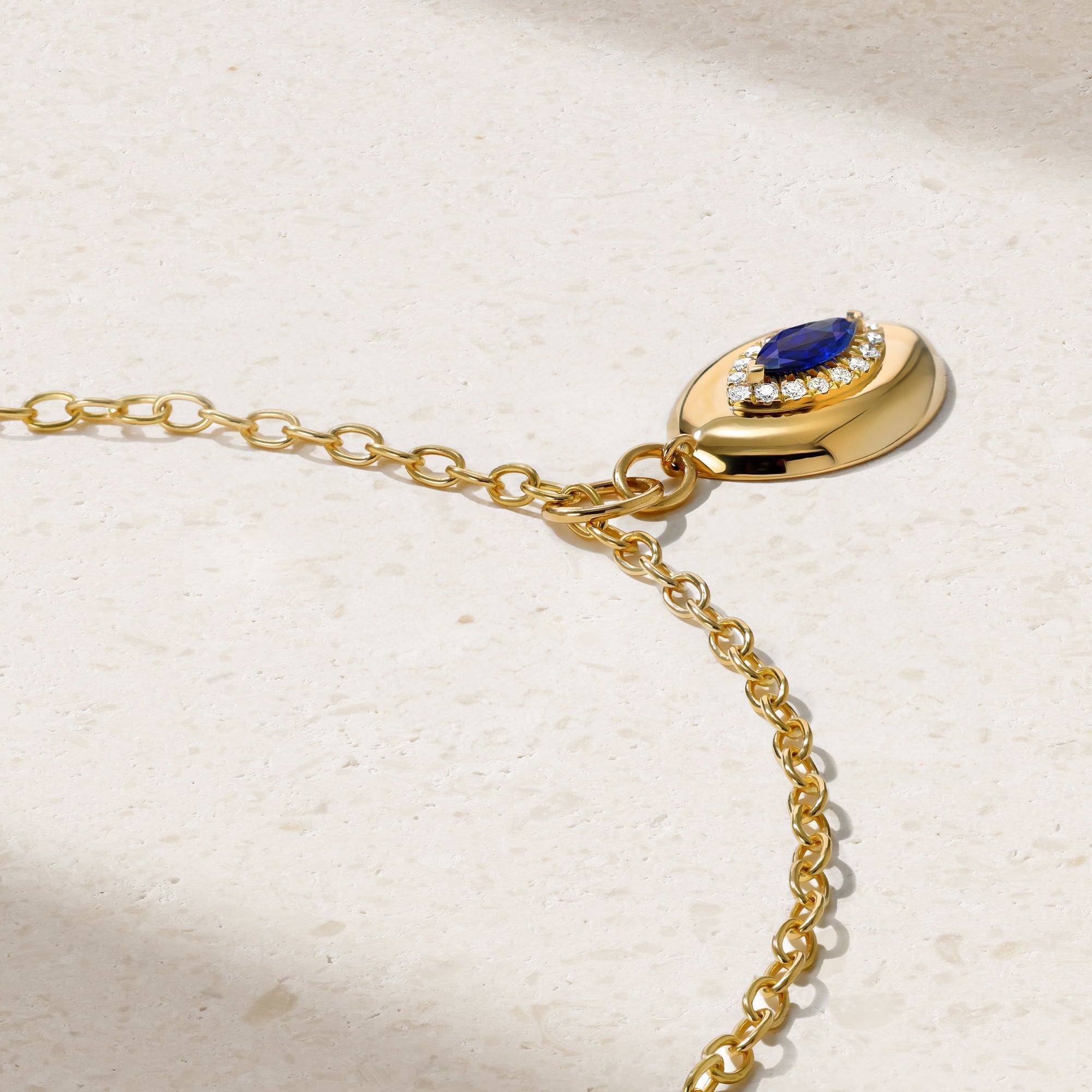 Heirloomed Marquise Sapphire Pendant