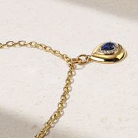 Heirloomed Pear Sapphire Pendant