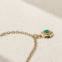Heirloomed Round Emerald Pendant
