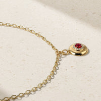 Heirloomed Round Ruby Pendant