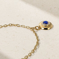 Heirloomed Round Sapphire Pendant