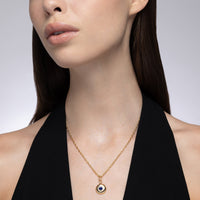 Heirloomed Round Sapphire Pendant
