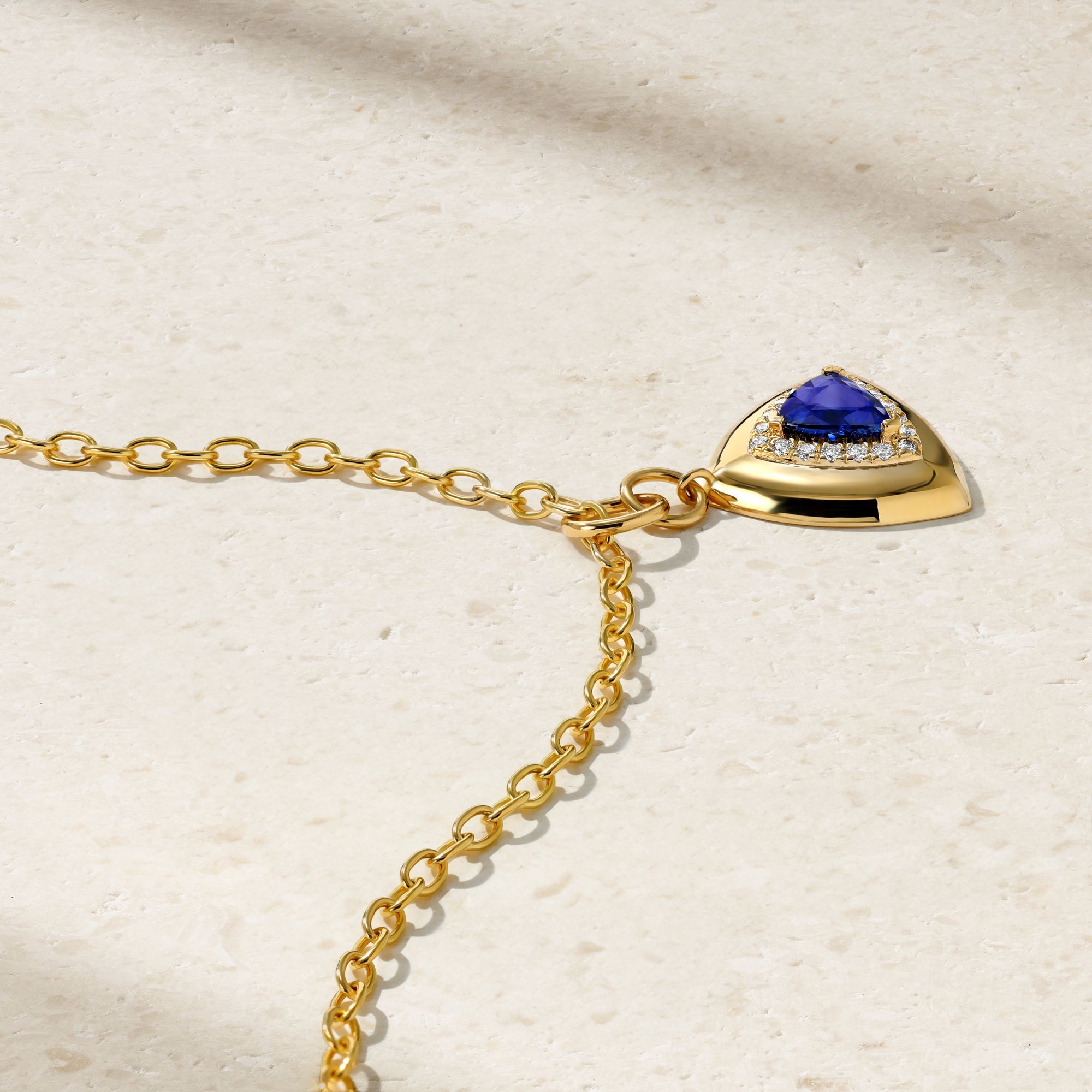 Heirloomed Trillion Sapphire Pendant
