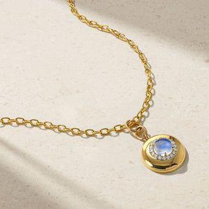 Heirloomed Round Moonstone Pendant